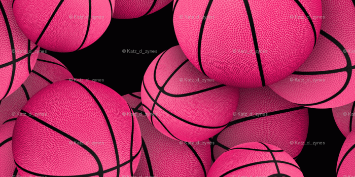 900x900 girly pink basketballs on black - Large wallpaper - katz_d_zynes