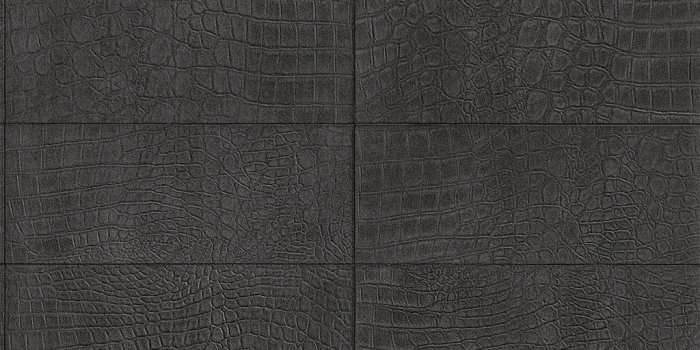 1024x1024 Crocodile Faux Leather Wallpaper in Dark Anthracite