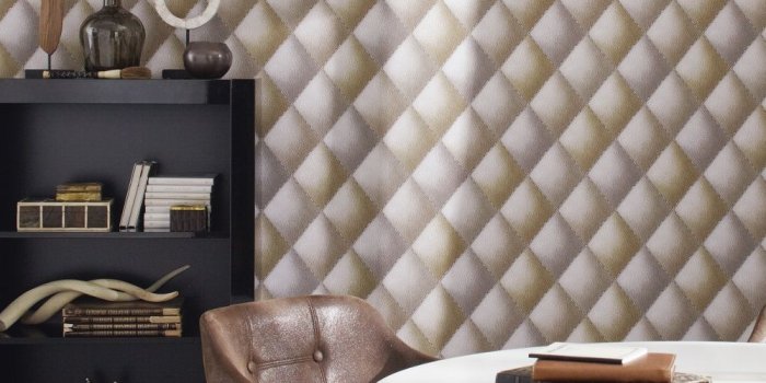 1000x1000 AS Creation Diamond Pattern Faux Leather Effect Non Woven Textured  Wallpaper 960432