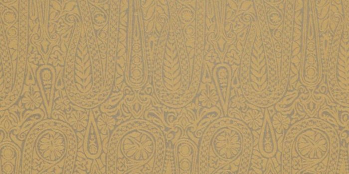 960x960 PERFORMANCE UPHOLSTERY/NANO-TEX DURABLOCK/FAUX LEATHER Satin Paisley Fabric  - Gold
