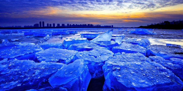 3840x2400 Winter Frozen Sea Broken Pieces Of Ice Desktop Wallpaper Hd