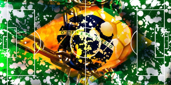 1920x1080 Sports soccer flags Brazil campo Football Pitch Brazil Soccer