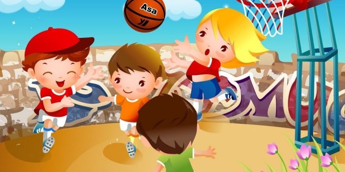 1024x768 Kids Cartoons - Cliparts.co | school murals | Kids sports, Fun