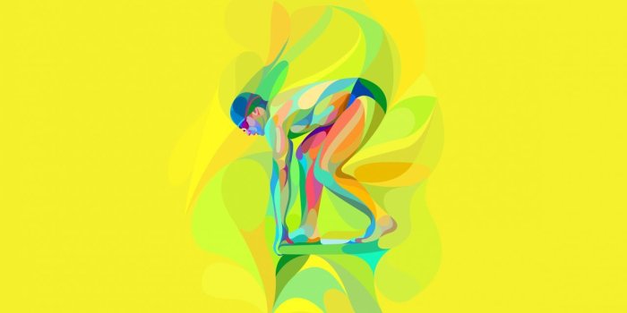 1280x720 Wallpaper Swimmer, Brazilian, Neofuturistic, Cartoon, Illustration