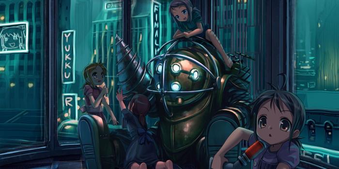 2000x1333 BioShock 2, BioShock, Big Daddy, Little Sister, Video Games