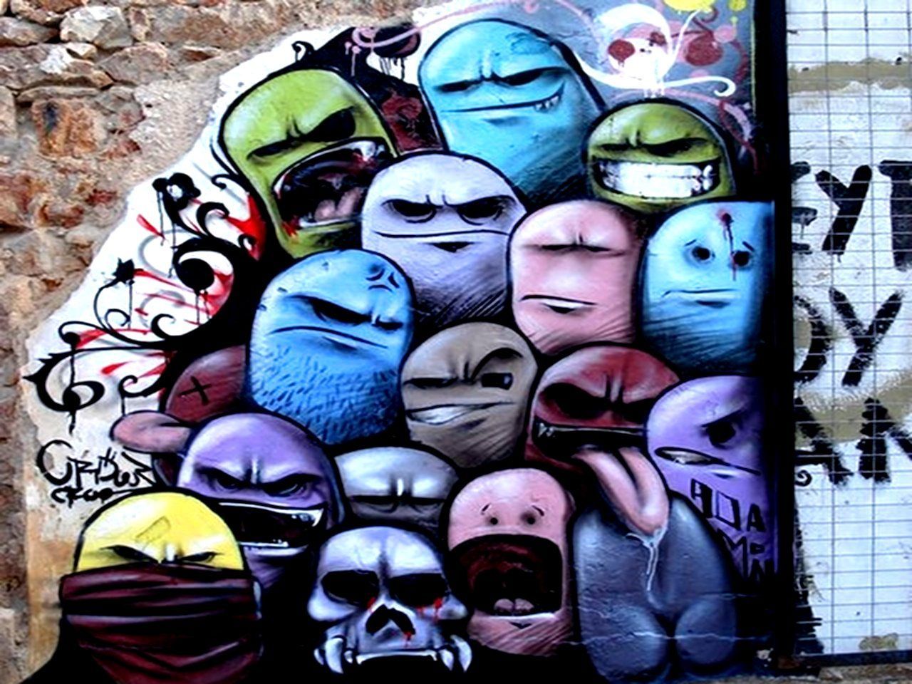 1280x960 Claustrophobia | Graffiti | Graffiti wallpaper, Graffiti characters