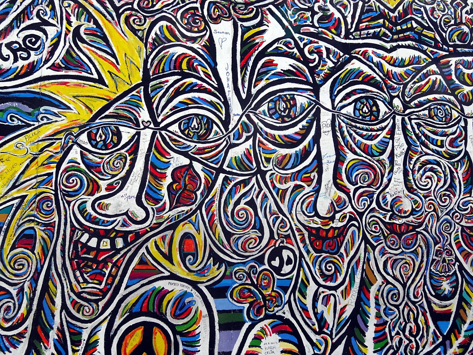 4896x3672 red and multicolored faces painting free image | Peakpx