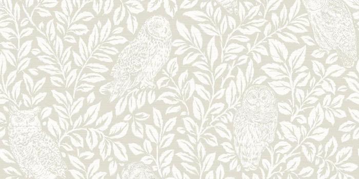1000x1000 Chesapeake 8 in. x 10 in. Parliament Cream Owl Wallpaper Sample