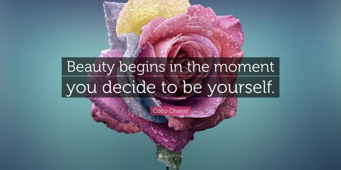 3840x2160 Coco Chanel Quote: “Beauty begins in the moment you decide to be