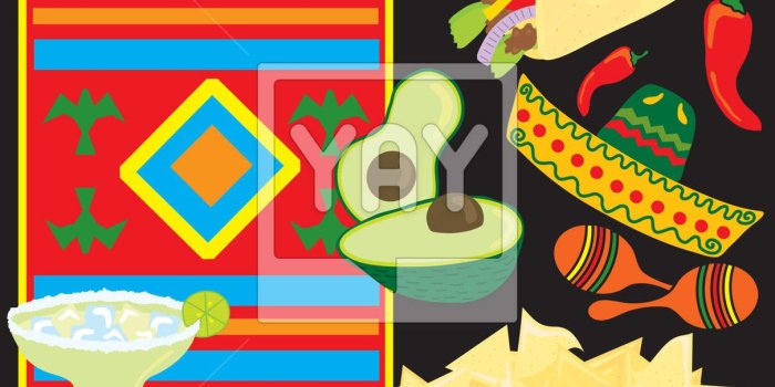 1210x1210 Free download Mexican Fiesta Wallpaper Mexican fiesta party elements