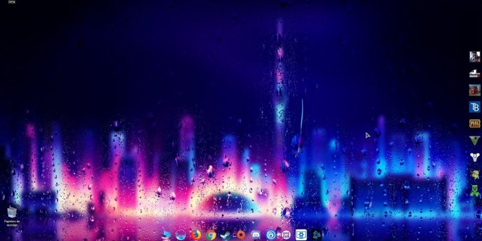 1280x720 Neon City Rain Drops - Wallpaper Engine