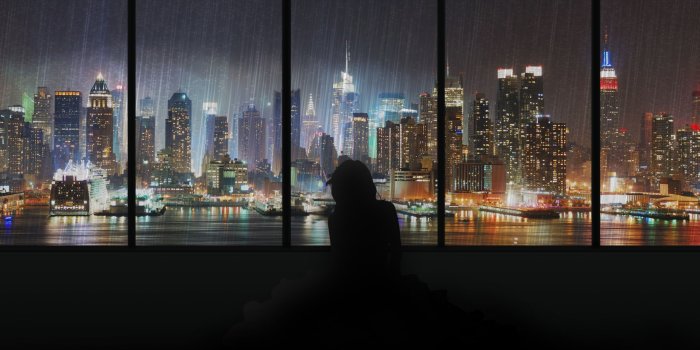 2560x1600 Anime original art artistic world architecture buildings skyscraper