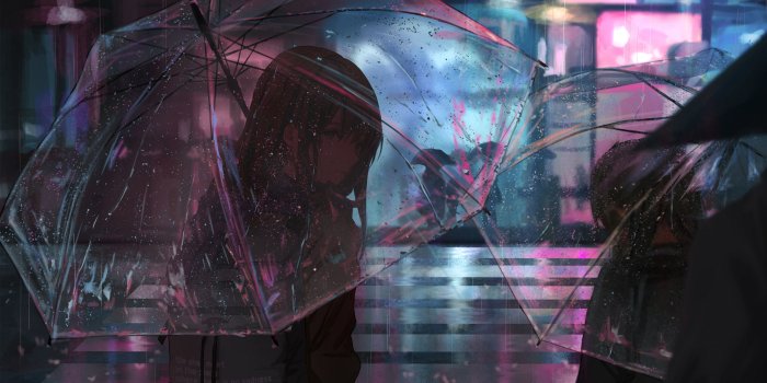 3840x2160 Anime Girl In Rain With Umbrella 4k, HD Anime, 4k Wallpapers, Images