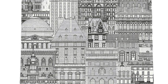 1000x1044 US $39.9 |HaokHome Faux City Wallpaper For Walls 3d PVC White Black  Embossed Textured Rolls For Living room Kids Room Bedroom Home Decor-in  Wallpapers