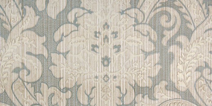 1280x853 1960s Vintage Wallpaper Textured White Damask on Blue Embossed by the  Yard--Made in England