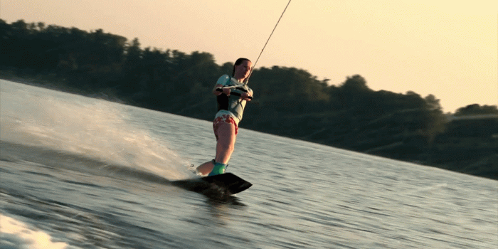 1920x1080 Teen girl on wakeboard make wake to wake ricky trick Stock Video Footage -  Storyblocks Video