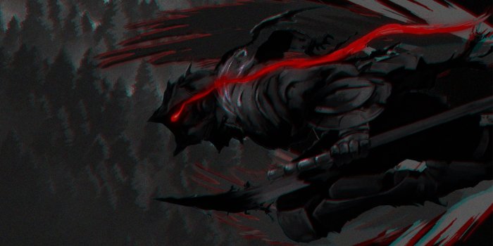 1920x1200 Wallpaper of Goblin Slayer, Anime, Blood, Sword, Trees background
