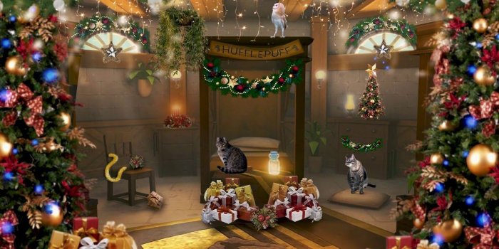 1280x720 Hufflepuff Dormitory At Christmas 