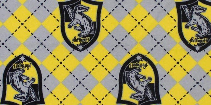 1200x1360 Harry Potter Flannel Fabric-Hufflepuff Argyle