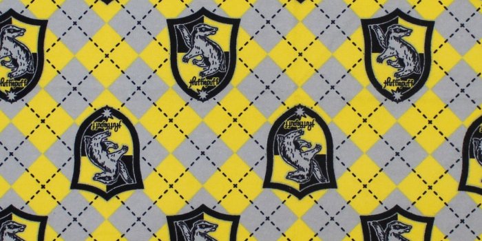1200x1360 Harry Potter Flannel Fabric-Hufflepuff Argyle