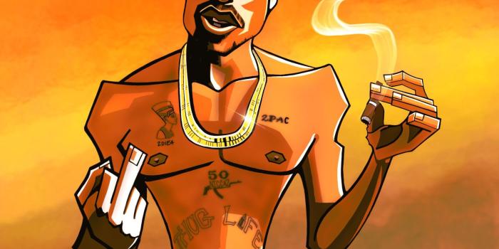 2048x2048 Tupac” #Tupac #ThugLife #Thug #Gun #Pistol #Beanie #Gold #GoldChain