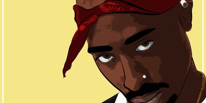 1024x768 Tupac Shakur | My twist on a pop art style portrait of Tupac…