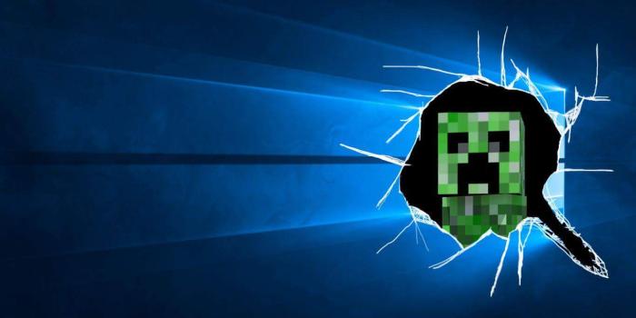 1366x768 HD Backgrounds) - ID:100147030 Creeper Windows Wallpaper
