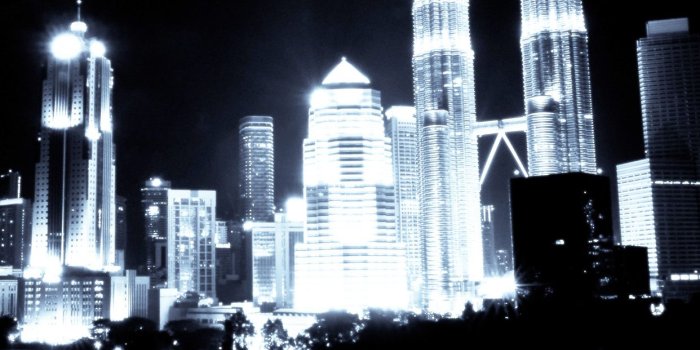 1242x2208 Kuala Lumpur Dark City Urban Art Illustration Android wallpaper