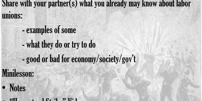 1024x768 14.3: Labor Unions Share with your partner(s) what you already may