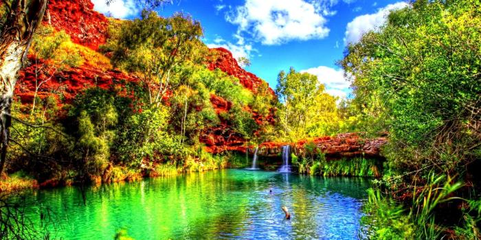 1920x1080 Beautiful Pool In A Desert Oasis HDr HD Desktop Background - The