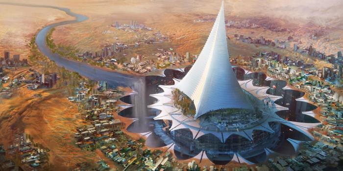 1600x900 Desert Oasis Concept Art Wallpapers | Backgrounds, Desktop Images