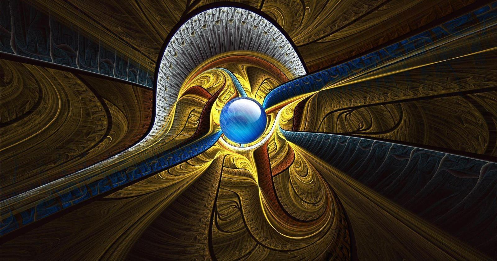 1920x1010 Blue and Gold Abstract Wallpaper and Background Image | 1920x1010