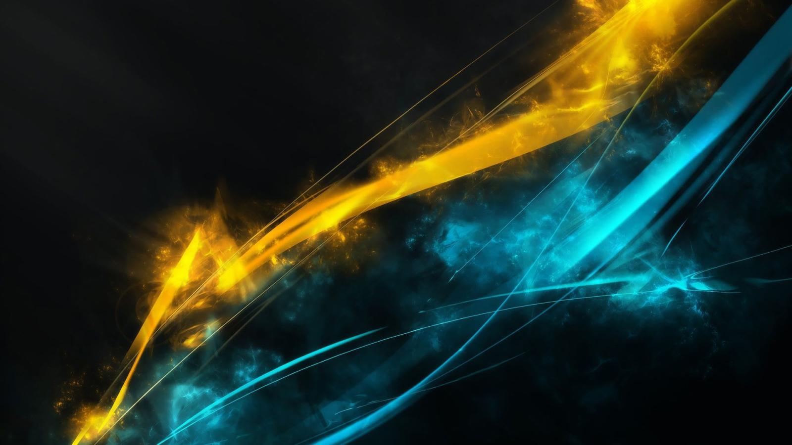 1920x1080 Golden Blue Abstract Art Wallpaper - Wallpaper Stream