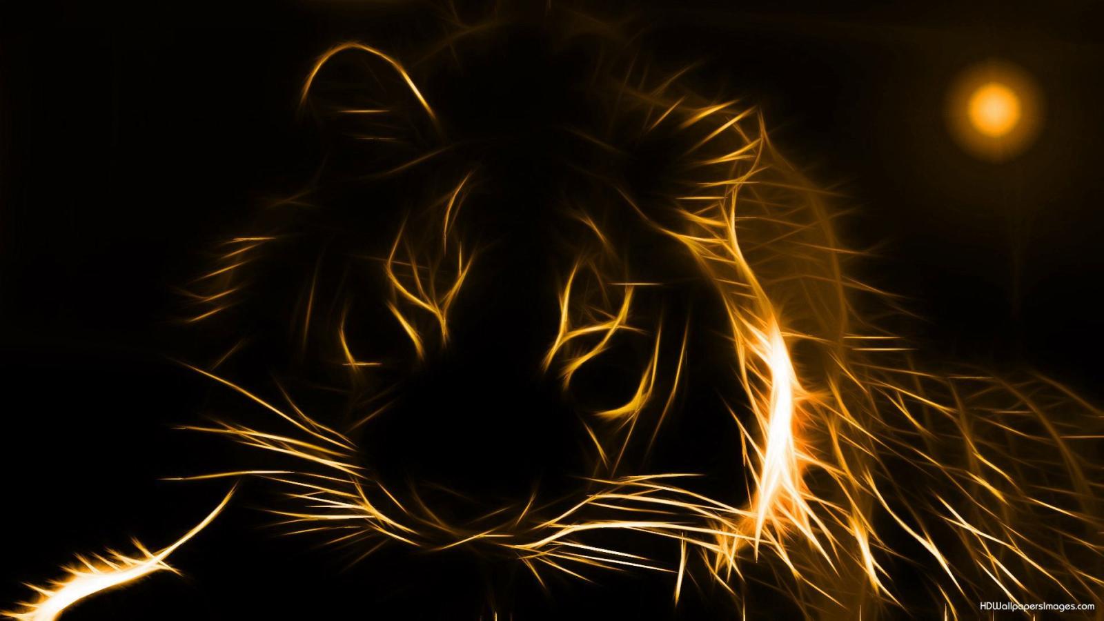 1920x1080 Golden Abstract Tiger Wallpaper - HD Wallpapers