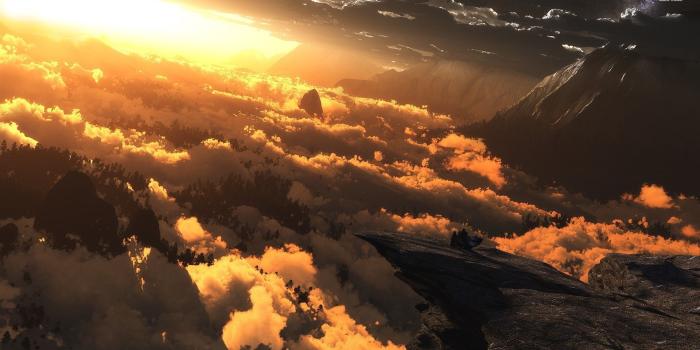 1920x1080 Mountain View Above The Clouds Nature Wallpaper Desktop Wallpapers