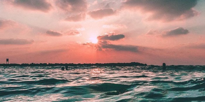 1080x1920 Sunset Sea Sky Ocean Summer Green Water Nature #iPhone #6 #plus