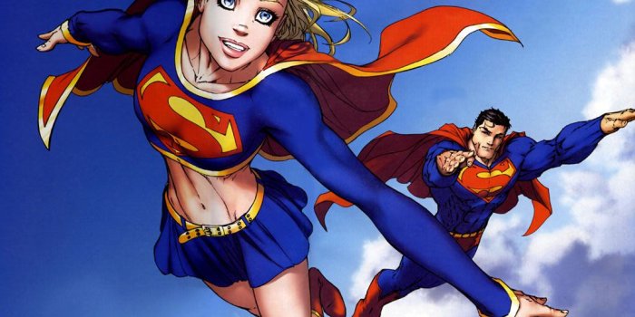 1024x768 Supergirl and Superman Image Wallpaper for iPhone 6 - Cartoons