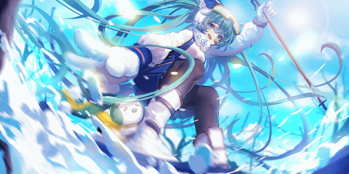 2400x1350 Snow Miku Wallpapers