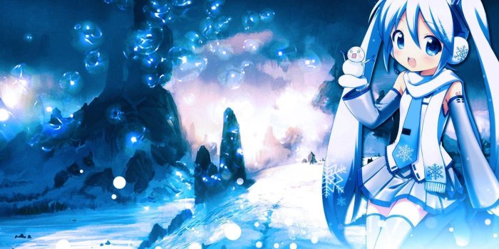 1600x900 Snow Miku Wallpapers