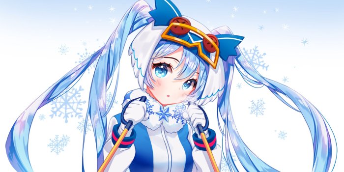 2000x1125 2883585 anime hatsune miku vocaloid snow miku 2016 yuki miku