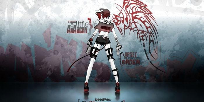 1440x900 Little Anarchy Graffiti Guns Girl c62 HD Wallpaper