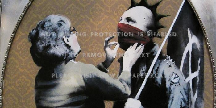 1440x900 banksy anarchy graffiti punk art abstract