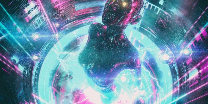1332x850 Wallpaper Girl, Art, Neon, Cyber, Cyberpunk, Synth, Retrowave