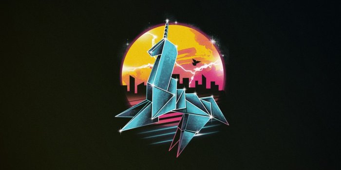 1332x850 Wallpaper Minimalism, Background, Art, Neon, Origami, Synth