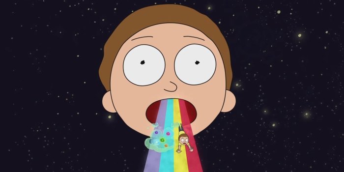 1920x1080 Wallpaper Minimalism Figure Art Neon Rick Rick and Morty Synth