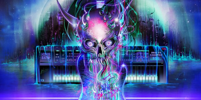 2560x1440 HD wallpaper: retrowave, synthwave, neon, ultrawide, grid, landscape