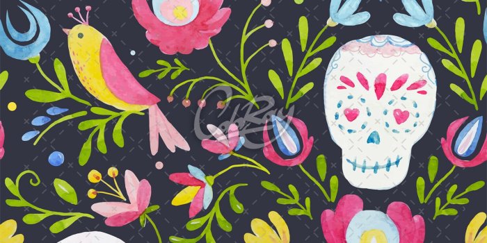 1500x1500 Mexican Mexican Mexican Celebration Non-Woven wallpaper colorful