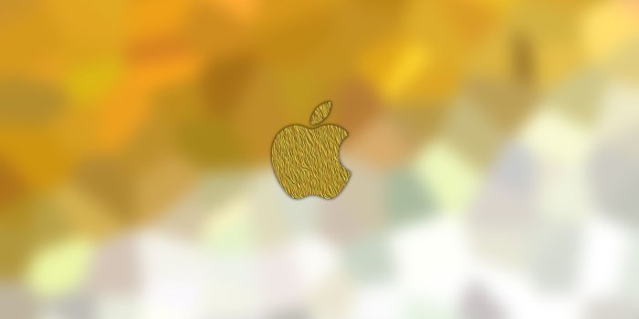 2560x1600 Apple Logo Gold widescreen wallpaper
