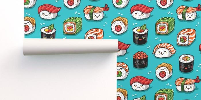 1024x1024 Cute kawaii sushi small size on Isobar by penguinhouse | Roostery
