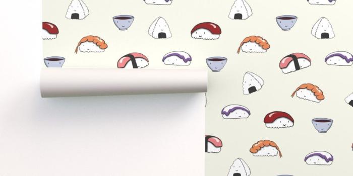 1024x1024 kawaii sushi on Isobar by meissa | Roostery Home Decor